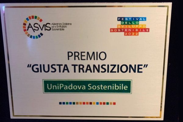UniPadova Sostenibile vince il Premio Giusta transizione 2022